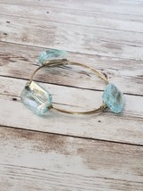 Light Turquoise Tone Gems Bracelet / Bangle Statement Bracelet - £11.18 GBP