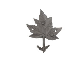 [Pack Of 2] Cast Iron Maple Tree Leaf Decorative Metal Tree Branch Hook 6.5&quot;&quot; - £36.75 GBP
