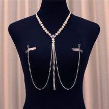 Sexy Lingerie Nipple Jewellery Non Piercing Jewelry Chain Necklace - £22.19 GBP