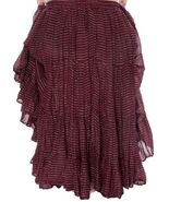 BURGUNDY SILVER LUREX TRIBAL BELLYDANCE ATS GYPSY SKIRT 25 Yards~36&quot; - $2,352.22 MXN