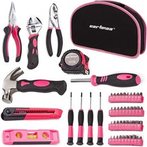 CARTMAN 52 Piece Tool Set Ladies Hand Tool Set with Easy Carrying Round Pouch - - £52.44 GBP