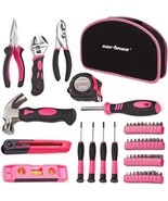 CARTMAN 52 Piece Tool Set Ladies Hand Tool Set with Easy Carrying Round ... - £52.00 GBP