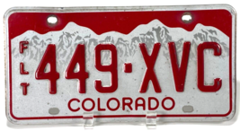 Colorado License Plate - 449-XVC - Fleet FLT - Red - Expired - $7.50