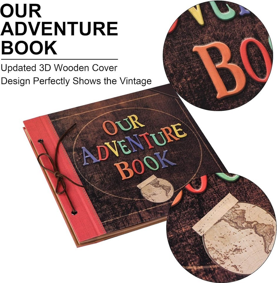 Large 60-Page Adventure Scrapbook - Customizable Album for Family & Friends Item image 5