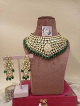 VeroniQ Trends-Bridal Back Meenakari Kundan Necklace in High Quality With Green  - £196.14 GBP