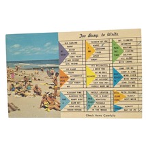 Postcard Too Busy To Write Checklist The Outer Banks North Carolina Beach - $6.98