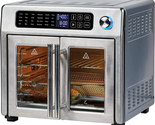 26 QT Extra Large Air Fryer Convection Toaster Oven French Doors Stainle... - £190.47 GBP