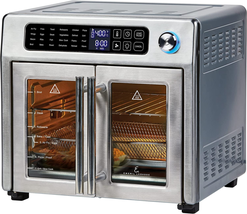 26 QT Extra Large Air Fryer Convection Toaster Oven French Doors Stainle... - $243.49