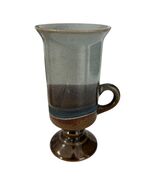Vintage Otagiri Japan Stoneware Pedestal Mug – Brown and Gray Glaze – Ha... - $30.29 CAD
