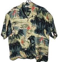 Tommy Bahama Men XL Café Rumba Men Island Floral Button Down Short Sleeve Shirt - £62.50 GBP