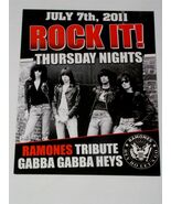 Ramones Tribute Concert Promo Card Gabba Gabba Heyes Pomona CA Vintage 2... - €17,13 EUR