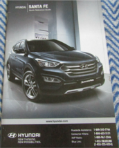 2012 2013 HYUNDAI SANTA FE QUICK REFERENCE GUIDE NEW CAR OWNERS MANUAL S... - £9.69 GBP