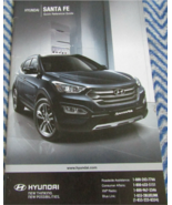 2012 2013 HYUNDAI SANTA FE QUICK REFERENCE GUIDE NEW CAR OWNERS MANUAL S... - $12.32