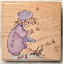 Precious Moments Winter Christmas Rubber Stamp, Stampendous Winter's Song UQ006 - $9.95