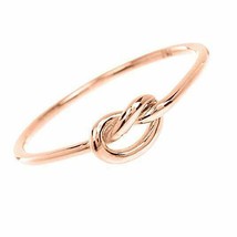 Noeud Infini 14K Rose Argent Sterling Plaqué Or Amour Promesse Taille Bague 4-10 - £26.42 GBP