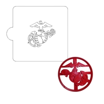 US Marine Detailed Stencil And Cookie Cutter Set USA Made LSC3419 - £4.74 GBP