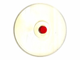 Tupperware Vtg. White w/Red Button 5 1/4/&quot; Push Button Replacement lid - $14.85