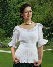 Women&#39;s Catrain Peasant Blouse, finest fabric, handmade one by one, very nice!!! - £49.51 GBP