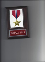 BRONZE STAR AWARD PLAQUE MEDAL USA MILITARY PHOTO PLAQUE - $4.94