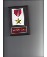 BRONZE STAR AWARD PLAQUE MEDAL USA MILITARY PHOTO PLAQUE - $4.94