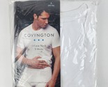 Vintage Covington 3-pk. Sears White Crew neck t-shirts Large Combed Cott... - $36.62