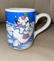 Vintge Cova-Cola Coke Mug Polar Bear Baby Bears Coffee Cup Collector Gib... - £7.96 GBP