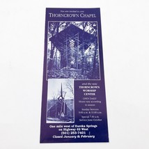Thorncrown Chapel Eureka Springs, Arkansas Vintage Brochure - $9.38 CAD