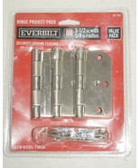 Everbilt 481003 3-1/2&quot; Satin Nickel 5/8&quot; Radius Door Hinges Value 3-Pack  - $23.05 CAD