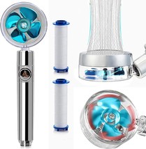 Easy To Install Vortex Propeller Driven Spa Shower Heads With Filter (Bule) - $43.99