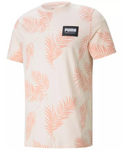 PUMA Men&#39;s Summer Court All Over Print T-Shirt in Cloud Pink/Rose-XL - £19.95 GBP