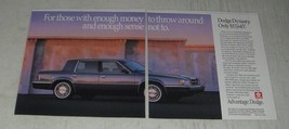 1991 Dodge Dynasty Ad - For those with enough money to throw around - $18.49