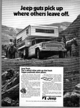 1972 Print Ad Jeep Pickup 4-Wheel Drive Truck with Camper - £8.42 GBP