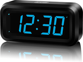 KWANWA Alarm Clock, Digital Clock, Constantly 1.2&#39;&#39; LED Blue Digits Disp... - £19.16 GBP