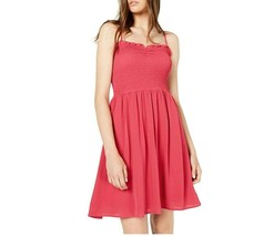 Bebop Junior Womens L Red Sheath Smocked Lined Fit and Flare Dress NWT - £9.27 GBP