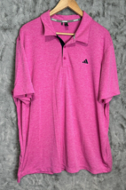 Adidas Golf Polo Pink Mens Size 2XL XXL Short Sleeve - $18.09