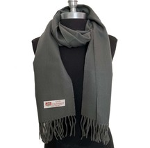 Men&#39;s WINTER 100% CASHMERE SCARF SOLID Dark Gray Made in England Soft Wo... - £7.42 GBP