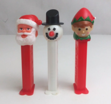 Lot of 3 Christmas Pez Dispensers Santa, Elf, &amp; Snowman (H) - £7.74 GBP