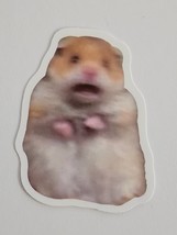 Blurry Hamster Standing with Open Mouth Meme Theme Sticker Decal Embellishment - £1.82 GBP
