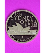 Rare Gem 1992 1/20th Once .999 Fine Gold Australia Sydney Opera  Coin 0144N - $4,715.37 MXN