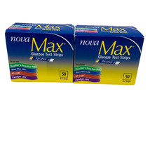 Nova Max Test Strips 100 Count 2 boxes of 50 ea new and sealed - £12.50 GBP