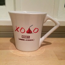 Hersheys Hugs And Kisses Oval Coffee Mug XOXO Tea Hot Chocolate Candy White - £9.46 GBP