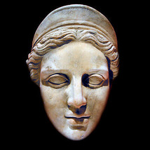 Artemis Diana Greek Roman goddess Mask Sculpture Replica Reproduction - $98.01