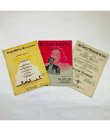 Set of 3 Music Sheets People Will Say I&#39;ve Always Loved &amp; Ah! Sweet 1940&#39;s - $15.47