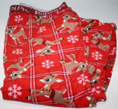 Christmas Rudolph Red Nose Reindeer Pajama Pants WOMENS 3X 22 24 W Pocke... - $13.52