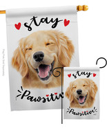 Stay Pawsitive Flags Set Dog 28 X40 Double-Sided House Banner - £39.94 GBP