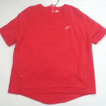 Nike Women Sportwear Tech Fleece Crew Shirt - 803581 - Red 657 - Size S ... - $24.99