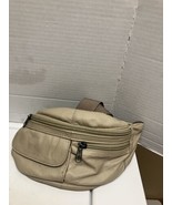 Genuine Leather Fanny Bag Beige - $34.65