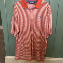 Ralph Lauren Polo Golf Multicolor Orange and White Striped Shirt Size L - £13.41 GBP