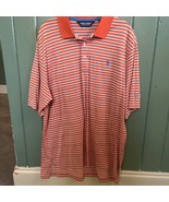 Ralph Lauren Polo Golf Multicolor Orange and White Striped Shirt Size L - £13.75 GBP