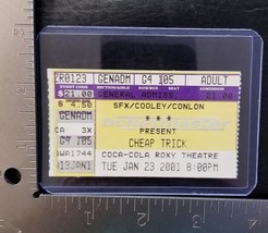 CHEAP TRICK - VINTAGE JANUARY 23, 2001 CONCERT TICKET STUB - $10.00